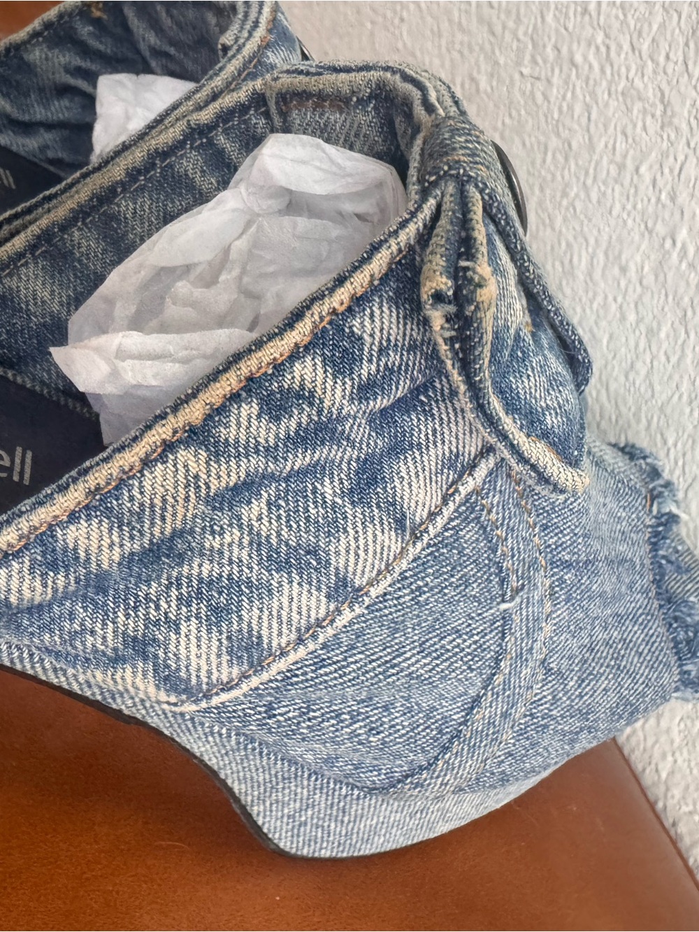 Jeffrey Campbell Magda Denim Platform Mule Heels Size 8 - Picture 7 of 8